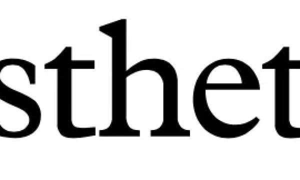 The word "Aesthetica" in a bold, stylized font, emphasizing a focus on aesthetics and art.