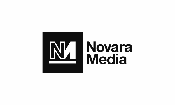 Logo of Novara Media, featuring the letters "N" and "M" in a stylized design alongside the full name in bold, modern typography.